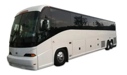 White charter coach for group transportation from Austin