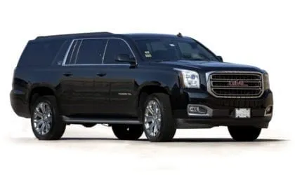 Black GMC Yukon luxury SUV for group transportation in Austin